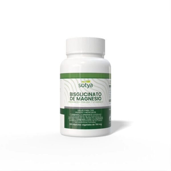 Bisglicinato de Magnesio 750 mg 100 Cápsulas Sotya