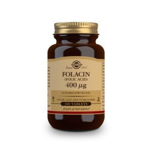 Folacin Ácido Fólico 400 mcg 100 Comprimidos Solgar