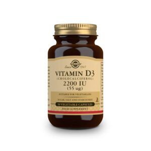 Vitamina D3 2200 UI (55 µg) 50 Cápsulas Vegetales Solgar