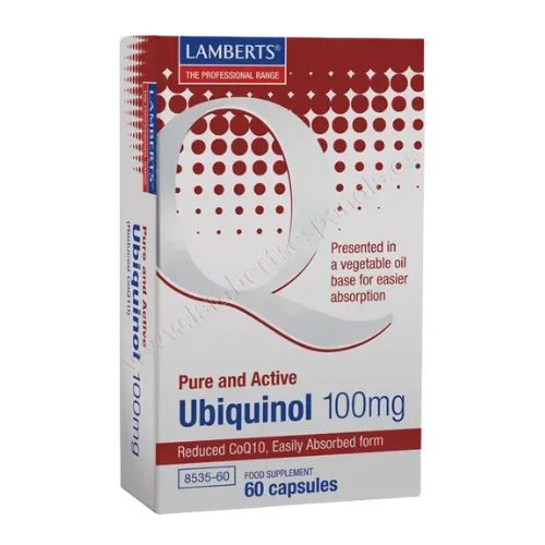 Ubiquinol 100 mg Lamberts Coenzima Q10 60 cápsulas
