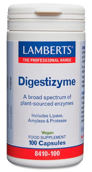 Digestizyme Lamberts enzimas digestivas 100 cápsulas
