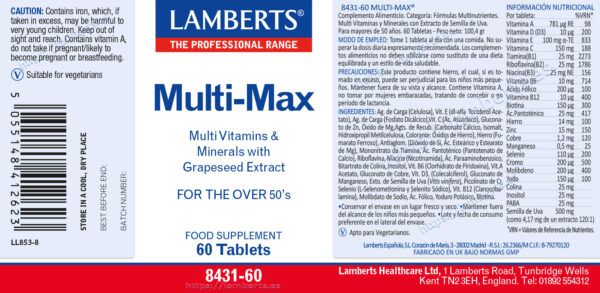 lamberts-Multi-Max-etiqueta-8431-60-3.jpg Multi-Max Lamberts Mayores de 50 60 tabletas