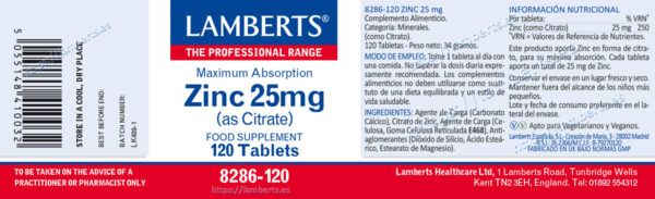 lamberts-Zinc-25mg-etiqueta-8286-120-1.jpg Zinc Lamberts 25 mg como Citrato 120 tabletas