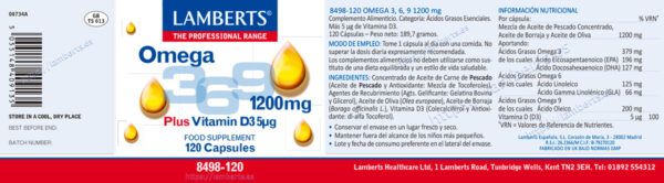 lamnberts-omega-369-etiqueta-8498-120.jpg Omega 3-6-9 con Vitamina D3 Lamberts 120 cápsulas