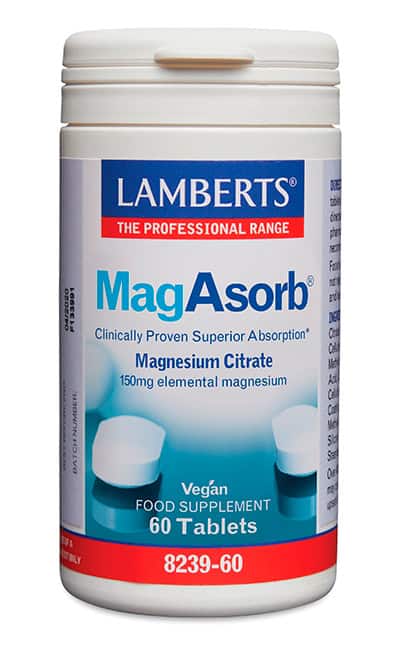 MagAsorb Citrato de Magnesio Lamberts 150 mg 60 tabletas