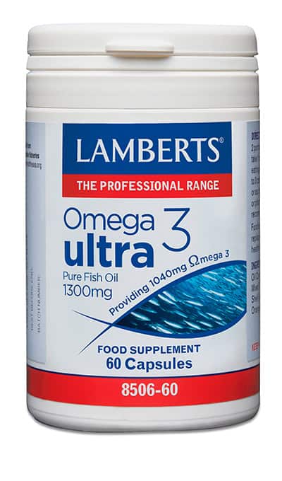Omega 3 Ultra Aceite de Pescado Puro Lamberts 1300 mg 60 cápsulas