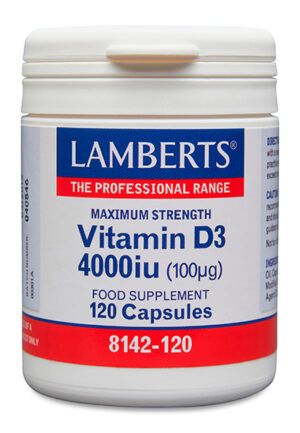 Vitamina D3 4000 UI Lamberts 120 cápsulas Vitamina D3 4000 UI Lamberts 120 cápsulas
