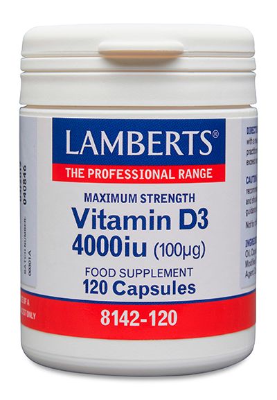 Vitamina D3 4000 UI Lamberts 120 cápsulas