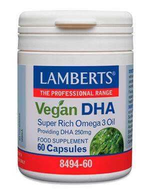 DHA Vegano 250 mg Omega 3 de Algas Lamberts 60 cápsulas