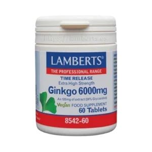 Ginkgo Biloba 6000 mg Lamberts 60 tabletas