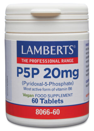 P5P Piridoxal 5 Fosfato Vitamina B6 20 mg Lamberts 60 tabletas