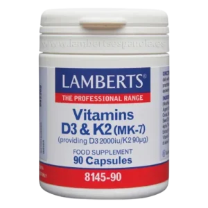 Vitaminas-D3-2000-UI-y-K2-90-mcg.webp Vitamina D3 2000 UI y K2 90 mcg Lamberts 90 cápsulas