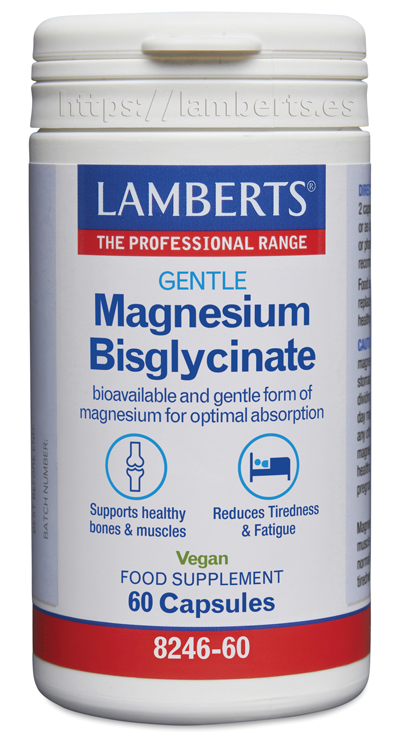 Magnesio Bisglicinato Lamberts 150 mg 60 cápsulas