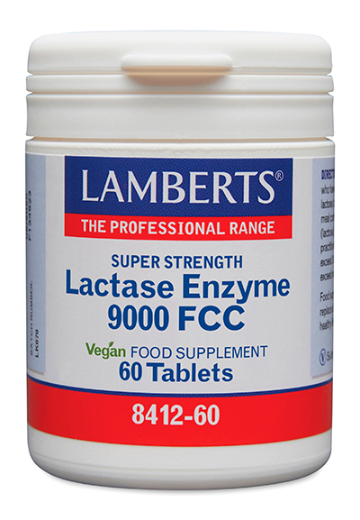 Lactasa 9000 FCC Lamberts enzima digestiva 60 tabletas