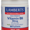 Vitamina B6 Piridoxina 50 mg Lamberts 100 tabletas Vitamina B6 Piridoxina 50 mg Lamberts 100 tabletas