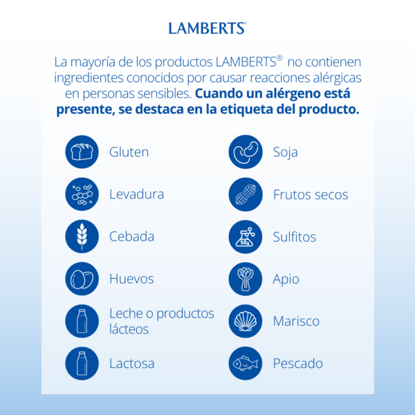 Complejo Vitaminas B-100 Lamberts 60 tabletas detalle 3