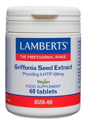 5-HTP Lamberts 100 mg con extracto de Griffonia 60 tabletas