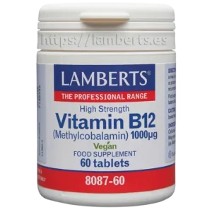 Vitamina B12 Lamberts 1000 mcg Metilcobalamina 60 tabletas
