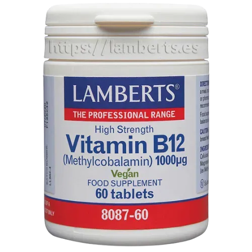 Vitamina B12 Lamberts 1000 mcg Metilcobalamina 60 tabletas