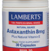 Astaxantina Lamberts 8 mg con vitamina E natural 30 cápsulas Astaxantina Lamberts 8 mg con vitamina E natural 30 cápsulas