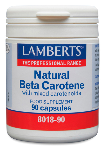 Betacaroteno natural Lamberts 15 mg vitamina A