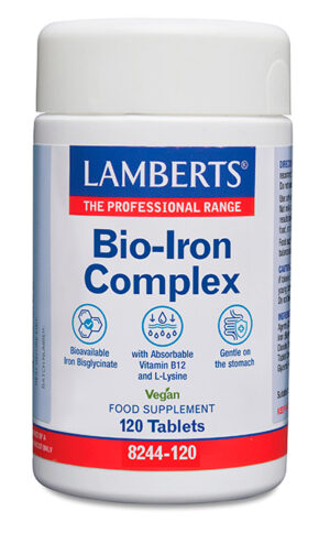 Hierro vegano Lamberts con B12 y L-lisina