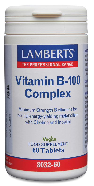 Complejo Vitaminas B-100 Lamberts 60 tabletas