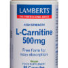 L-Carnitina Lamberts 500 mg en forma libre 60 cápsulas