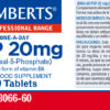 P5P Piridoxal 5 Fosfato Vitamina B6 20 mg Lamberts 60 tabletas detalle de la etiqueta