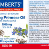 Aceite de prímula con borraja Lamberts 1000 mg detalle de la etiqueta