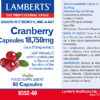Arándano Rojo Lamberts 18.750 mg 60 cápsulas detalle de la etiqueta Arándano Rojo Lamberts 18.750 mg 60 cápsulas detalle de la etiqueta