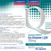 Co-Enzima Q10 Lamberts 200 mg 60 cápsulas detalle de la etiqueta