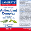 Complejo antioxidante Lamberts 10.000 unidades ORAC detalle de la etiqueta Complejo antioxidante Lamberts 10.000 unidades ORAC detalle de la etiqueta