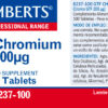 Cromo GTF Lamberts 200 mcg como picolinato 100 tabletas detalle de la etiqueta Cromo GTF Lamberts 200 mcg como picolinato 100 tabletas detalle de la etiqueta