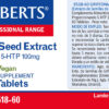 5-HTP Lamberts 100 mg con extracto de Griffonia 60 tabletas detalle de la etiqueta