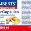Jengibre Lamberts 14.400 mg 60 cápsulas detalle de la etiqueta Jengibre Lamberts 14.400 mg 60 cápsulas detalle de la etiqueta