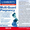 Multi-Guard Pregnancy Lamberts para embarazo y lactancia 90 tabletas detalle de la etiqueta
