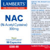 NAC Lamberts N-Acetil Cisteína 300 mg 90 comprimidos detalle de la etiqueta
