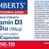 Vitamina D3 4000 UI Lamberts 120 cápsulas