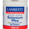 Selenio 200 mcg L-Selenometionina Lamberts 60 tabletas