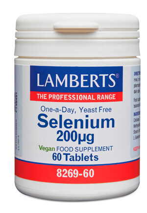 Selenio 200 mcg L-Selenometionina Lamberts 60 tabletas