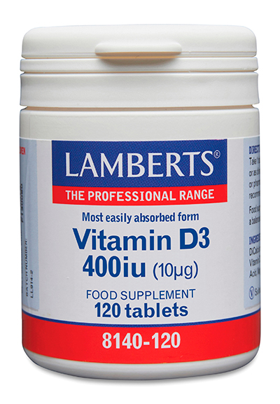 Vitamina D3 400 UI Lamberts 10 mcg Vitamina D3 400 UI Lamberts 10 mcg