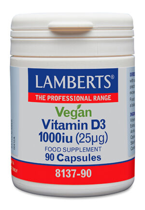 Vitamina D3 vegana Lamberts 1000 UI 25 mcg Vitamina D3 vegana Lamberts 1000 UI 25 mcg