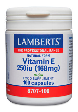 Vitamina E Natural 250 UI Lamberts 100 cápsulas