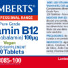 Vitamina B12 100 mcg Metilcobalamina Lamberts detalle de la etiqueta
