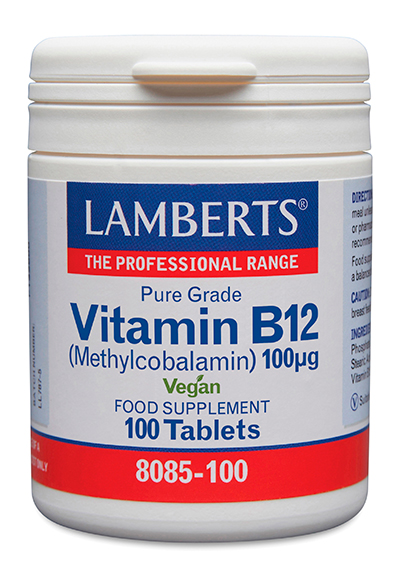 Vitamina B12 100 mcg Metilcobalamina Lamberts