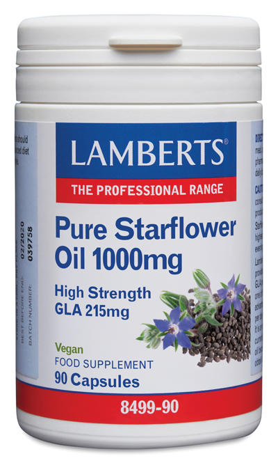 Aceite de borraja 1000 mg Lamberts 90 cápsulas