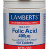 Ácido fólico Lamberts 400 mcg 100 tabletas