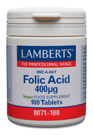 Ácido fólico Lamberts 400 mcg 100 tabletas