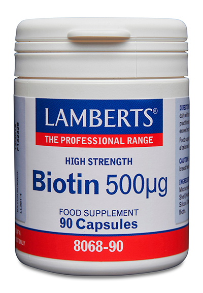 Biotina Lamberts 500 mcg 90 cápsulas